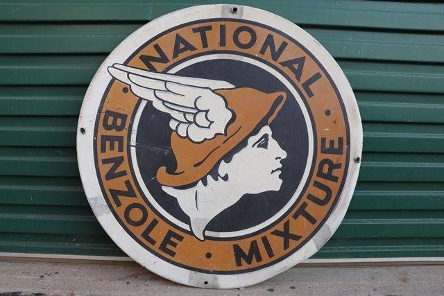 National Benzole Mixture Double Side Advertising Sign 