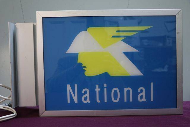 National Glass Panel Advertising Sign 