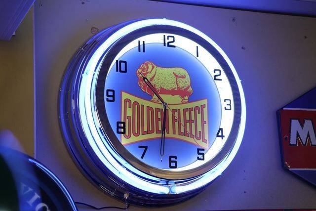 New Golden Fleece Neon Light Clock