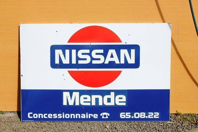 Nissan Enamel Advertising Sign