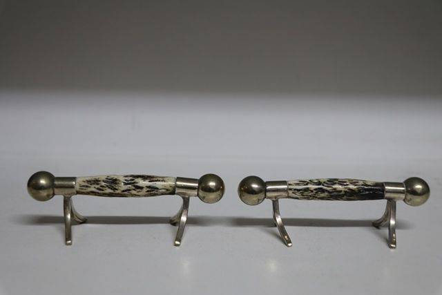 Pair of 19th Century Horn Knife Rests 