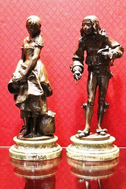Pair of Bronze Figures