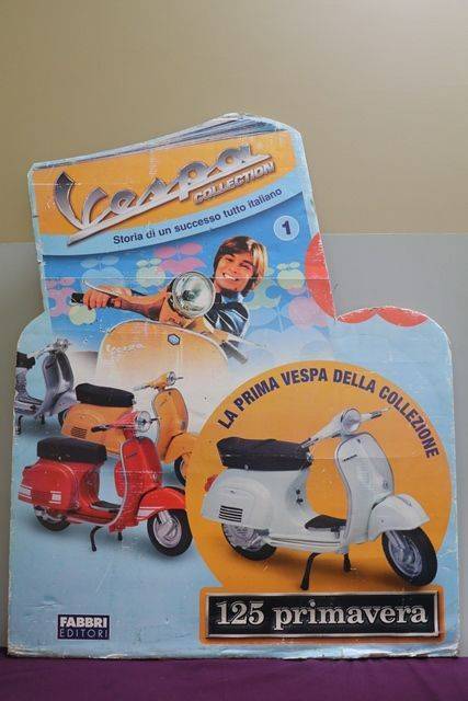 Piaggio Vespa Pictorial Cardboard Advertising Sign 