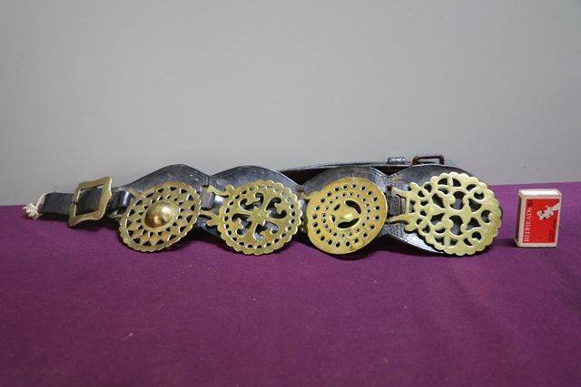 Set Of 4 Horse Brasses On Leather Straps 