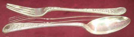 Sheffield Silver Fork and Spoon c1898