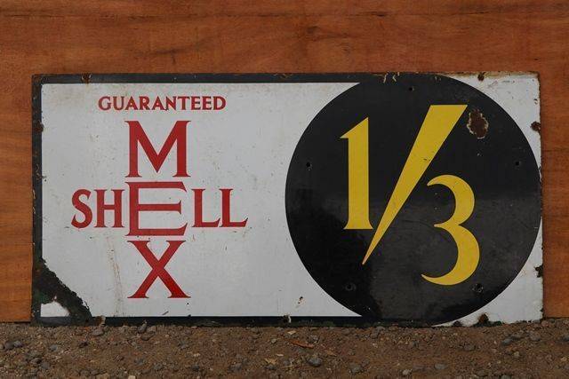 Shell Mex Enamel Advertising Sign 