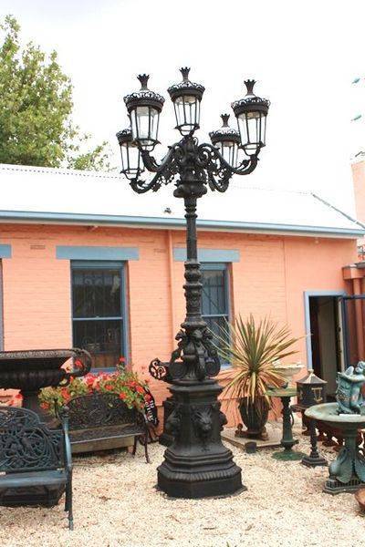Stunning + Large Cast Iron Garden Lamp