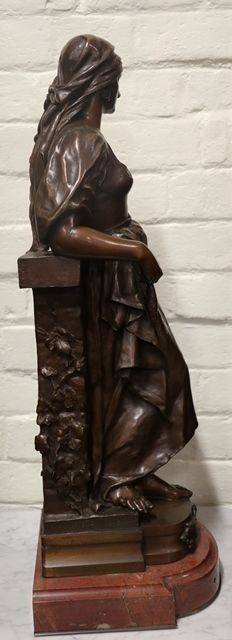 Stunning Antique Female Bronze Signed Marioton 