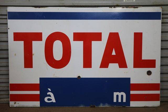 Total Service Station Enamel Sign