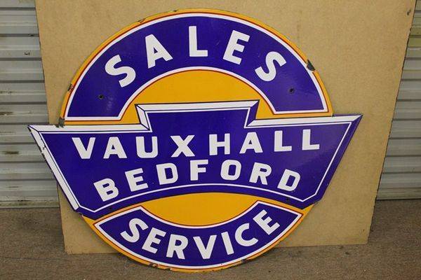 Vauxhall Bedford Enamel Sign