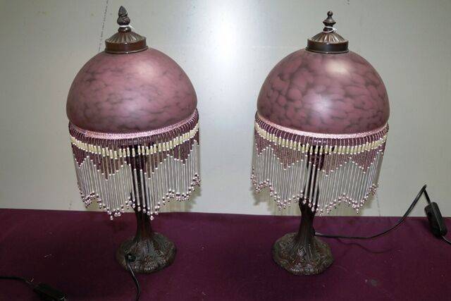 Victorian shop beaded lamp