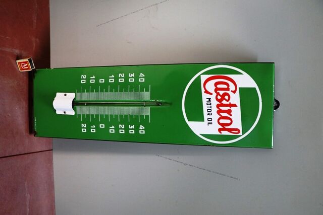 Vintage 1950and39s Castrol Motor Oil Thermometer 