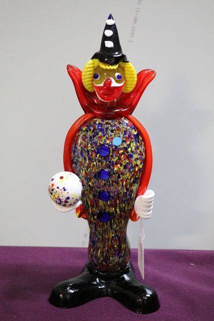 Vintage Murano Glass Clown Figure Xxxx Antique Complex