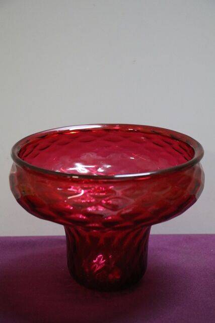 Vintage red outlet glass lamp