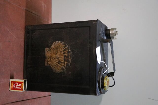 Vintage Shell Duo Petrol Can with Shell Oil Can Insert 