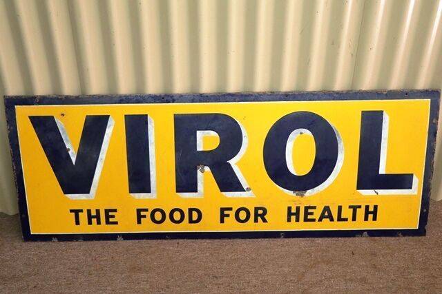 Vintage Virol The Food for Health Enamel Sign 