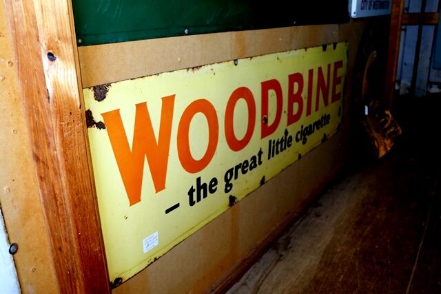 Vintage Woodbine Cigarette Enamel Advertising Sign 