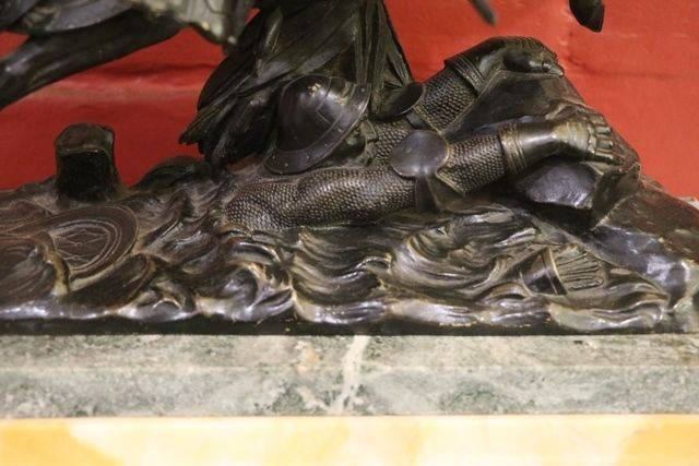 19th Century Bronze +quotThe Death Of Charles The Bold+quot