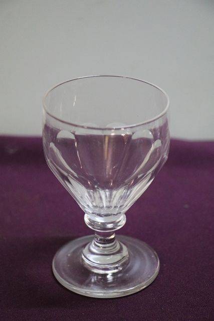 19th Century Round Fluted Funnel Bowl Drinking Glass 