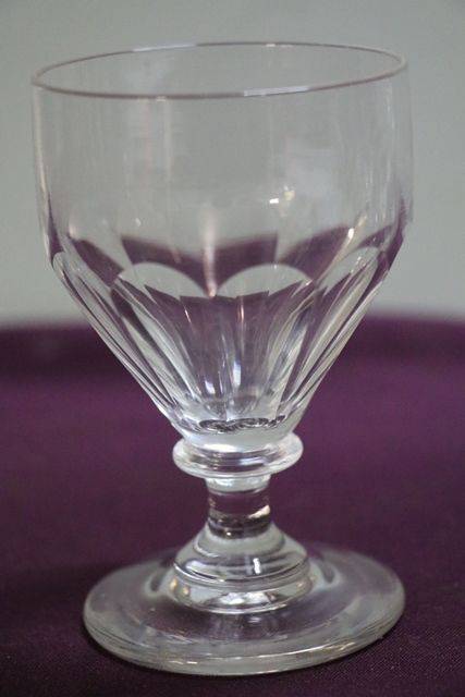 19th Century Round Fluted Funnel Bowl Drinking Glass 