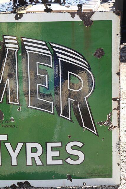 A Early Vintage PALMER Cord Tyres Enamel Sign