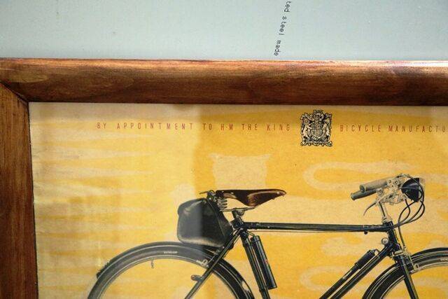 A Genuine Vintage Humber Cycles Framed Poster 