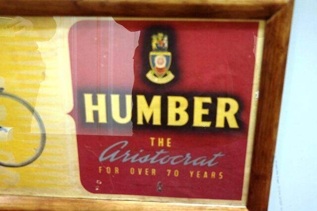 A Genuine Vintage Humber Cycles Framed Poster 