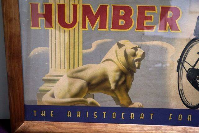 A Genuine Vintage Humber Cycles Framed Poster 
