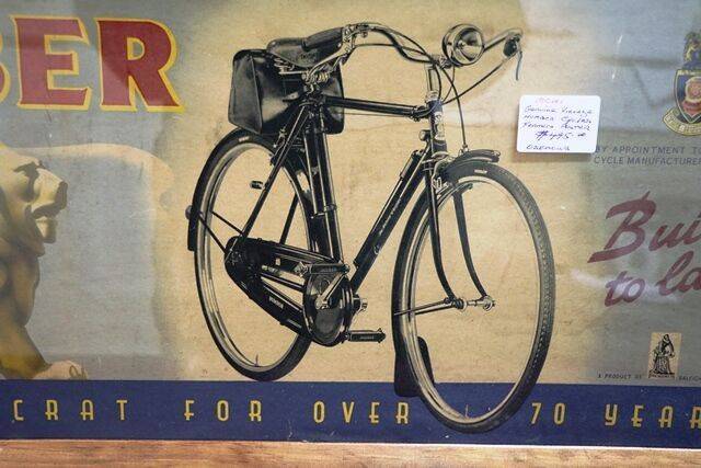 A Genuine Vintage Humber Cycles Framed Poster 