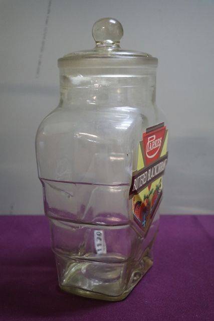 A Parkes Buttered Blackcurrant Sweetie Jar With Good Label 