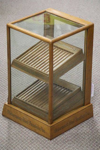 A Small Waterman+39s Ideal Fountain Pen Shop Display Cabinet 