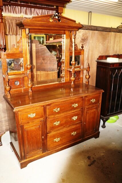 A Very Nice Medium Size Mirror Back Sideboard 
