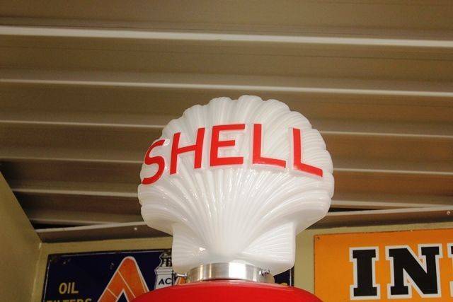 A Well Restored Boutillon Manual Petrol Pump In Shell Livery
