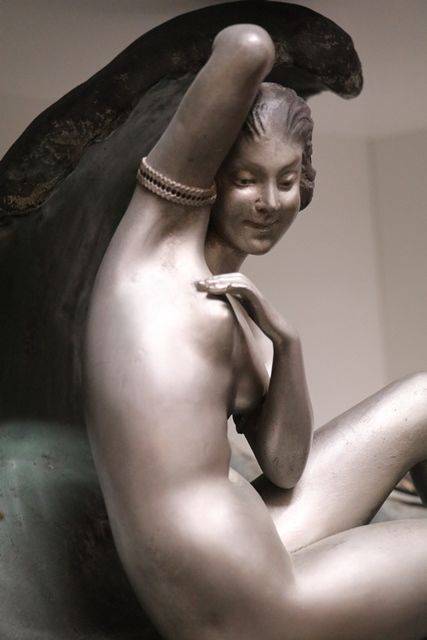 A Wonderful Spelter +amp Marble Group +quotSeasprite+quot By VAN DER VOORDOR