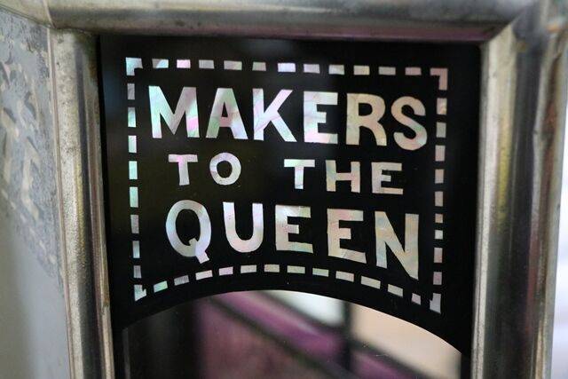 Antique Cadburyand96s Metal Bound Three Sided Shop Display Cabinet