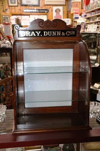 Antique GRAY DUNN andCos Biscuits Cp Dispensing Counter Toabinet 