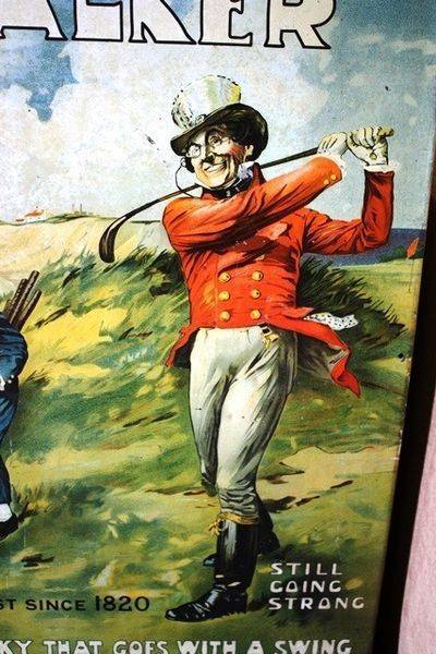 Antique Johnnie Walker Scotch Whisky Pictorial Tin Sign. | XXXX