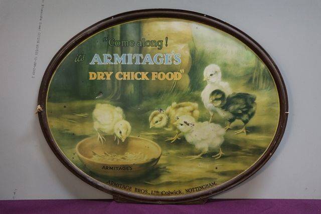 Armitage Dry Chick Food Tin Advertising Sign 