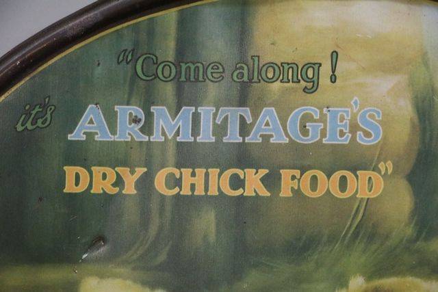 Armitage Dry Chick Food Tin Advertising Sign 