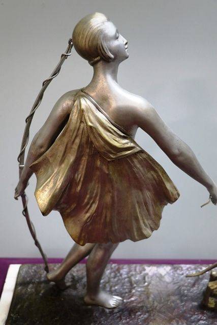 Art Deco Bronze Group of Diana the Huntress 