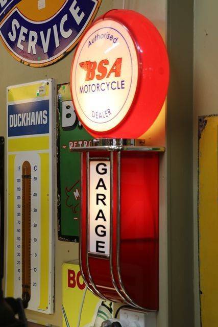 Authorised BSA Motorcycles Dealer Garage Lightbox 