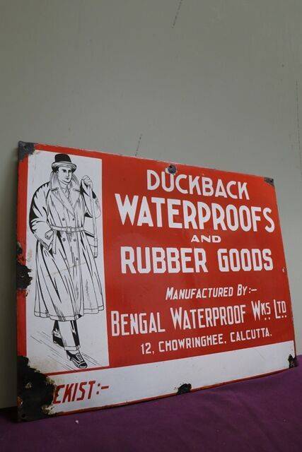 Bengal Waterproof WKS Ltd Duckback Enamel Advertising Sign  