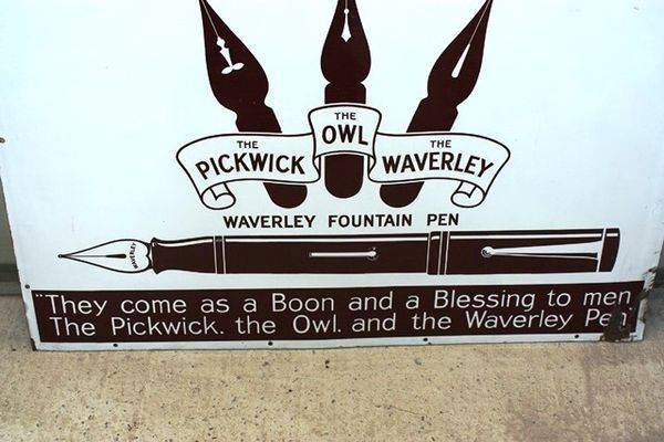 Boons + Blessing Fountain Pens Enamel Sign Arriving Nov 