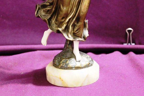 Bronze And Ivory Dancer  By Geo Bailly 