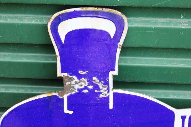 Butagaz Die Cut Enamel Post Mount Sign