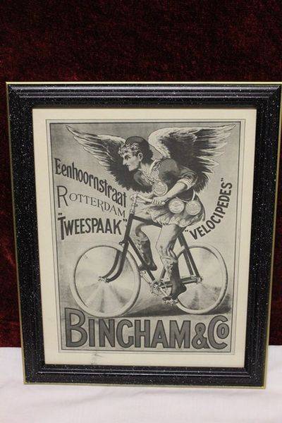 Classic Original Framed Bingham +Co Advertising Cycles  Print