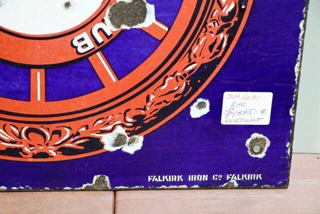Early + Rare RAC Enamel Sign with Emblem to Both Sides 