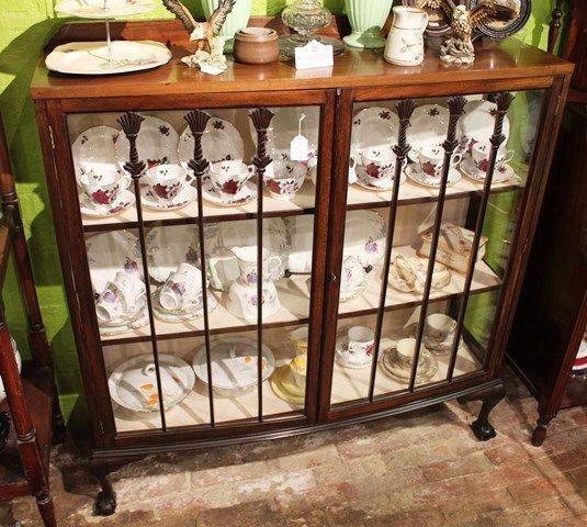 Early 20th Century 2 Door Display Cabinet English C1920