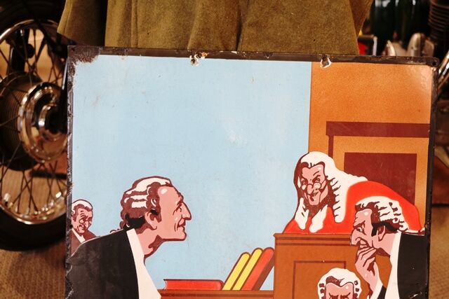 Early Antique John Bull Pictorial Enamel Advertising Sign