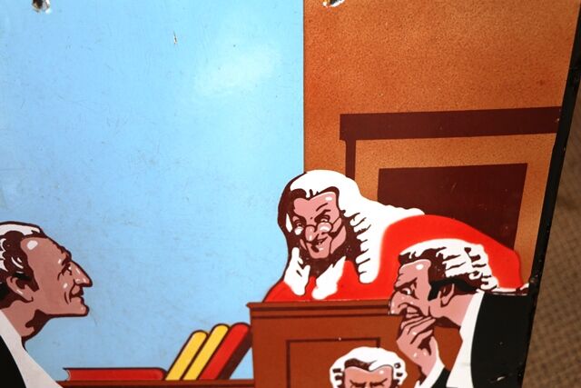 Early Antique John Bull Pictorial Enamel Advertising Sign